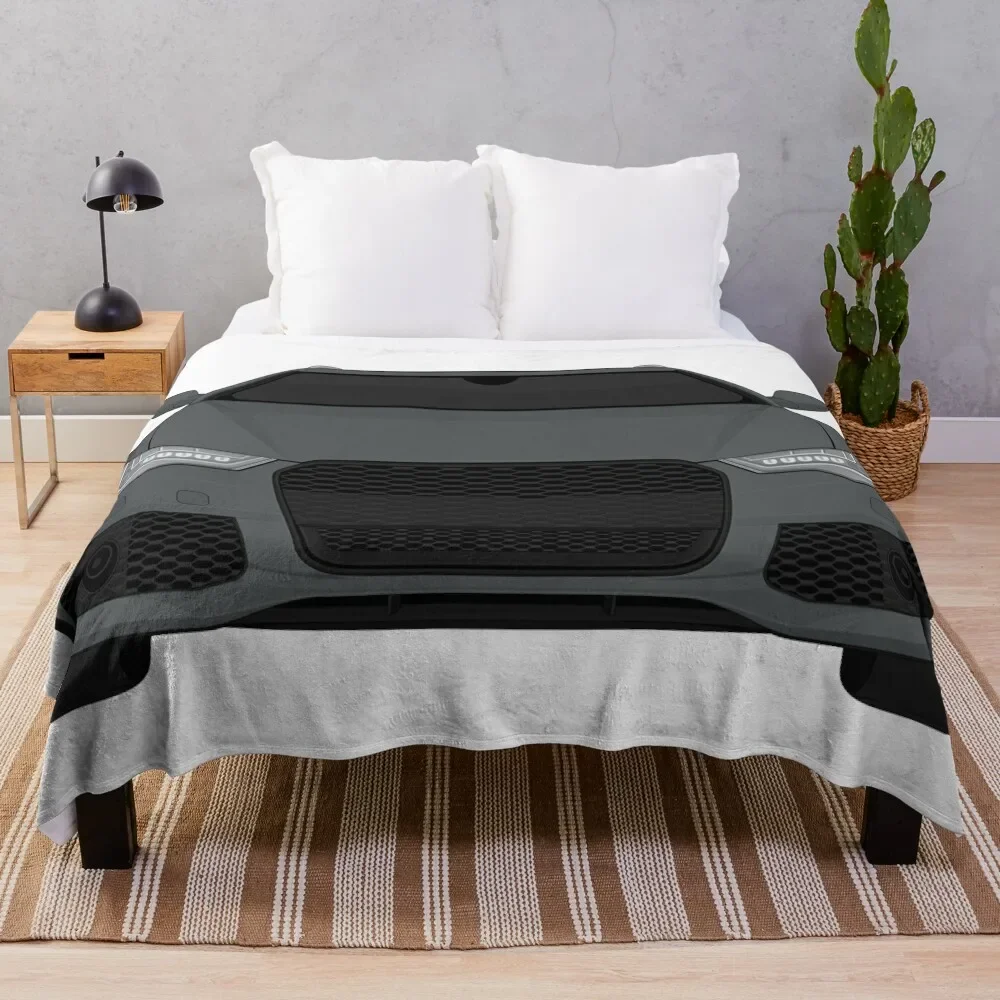 

Rs6 grey Throw Blanket Travel Size Cozy Blanket for Plane Train