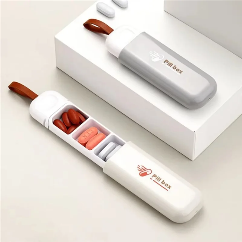 

AA20-3 Compartment Pill Box - Portable Medicine Organizer, Moisture-Proof Travel Pill Holder For Pocket