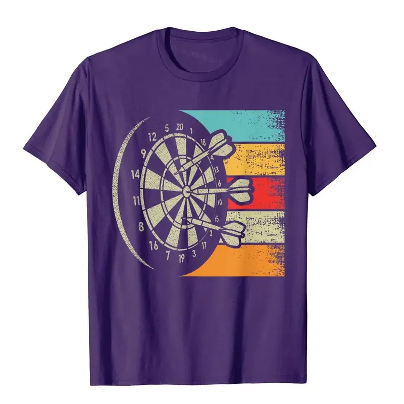 Vintage Darts Dartboard Bullseye Arrow Dart Lovers T-Shirt Preppy Style Cotton Male Tops & Tees Fitness New Design T Shirts