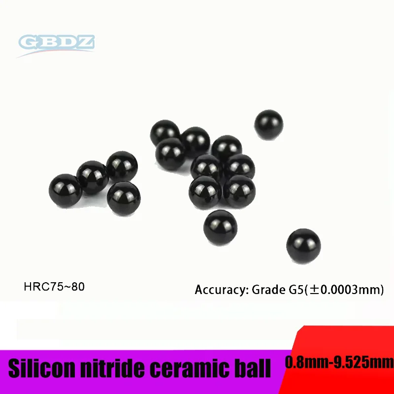 

Silicon Nitride Ceramic Balls 0.8mm 1.588mm-9.525mm Si3N4 G5 Precision Ceramic Bearing Balls Smooth Ball Bead