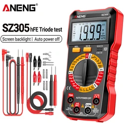 ANENG SZ305 1999 conte multimetro professionale AC/DC Tester di tensione amperometro condensatore hFE triodo Hz rilevatore strumento elettricista