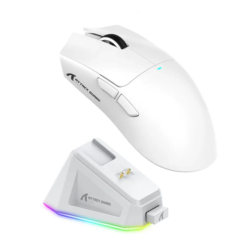 

Attack Shark X11 Gaming Mouse,Tri-Mode Connection, PixArt PAW3311, Touch Magnetic Charging Base, Wireless Mouse