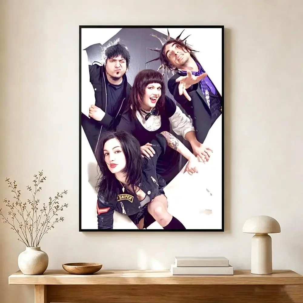 Rebellious Band M-Mindless Self Indulgence Poster Lightweight Self‑Adhesive PP Wall Decal for Study Room Bedroom Decor Gift