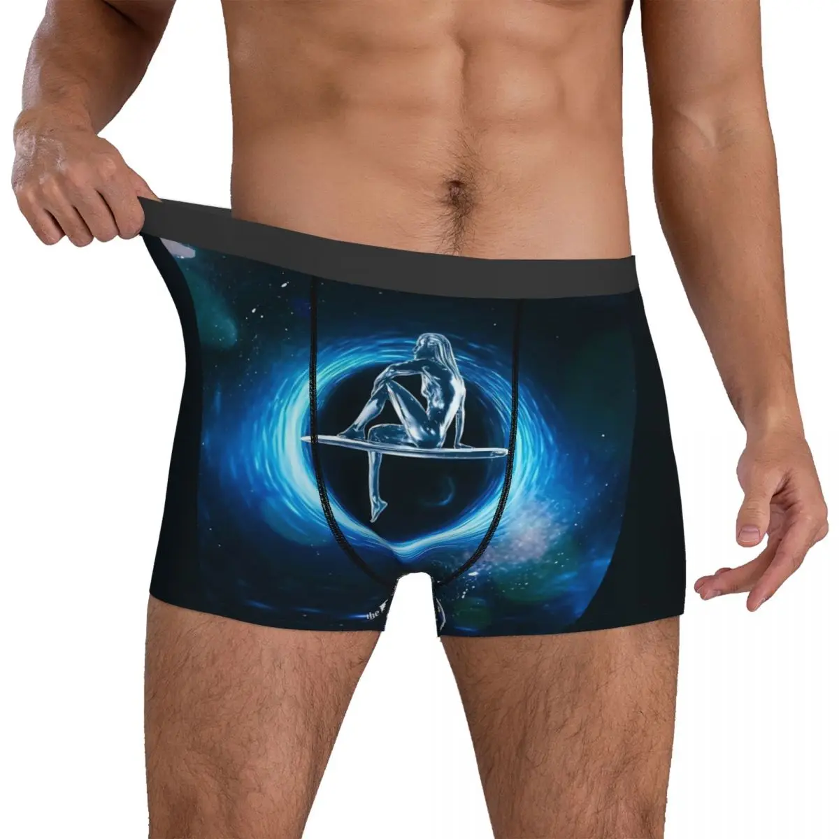 

Фантастическое четыре серебряных трусов для серфинга, нижнее белье с принтом, мужские трусы высокого качества, дышащие трусы-боксеры, подарок