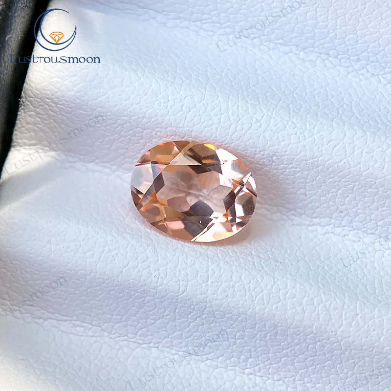 

Sunset Orange Lab Grown Sapphire Loose Gems Color Stone Oval Cut Top Quality AGL Certificate Material for Jewelry Making DIY