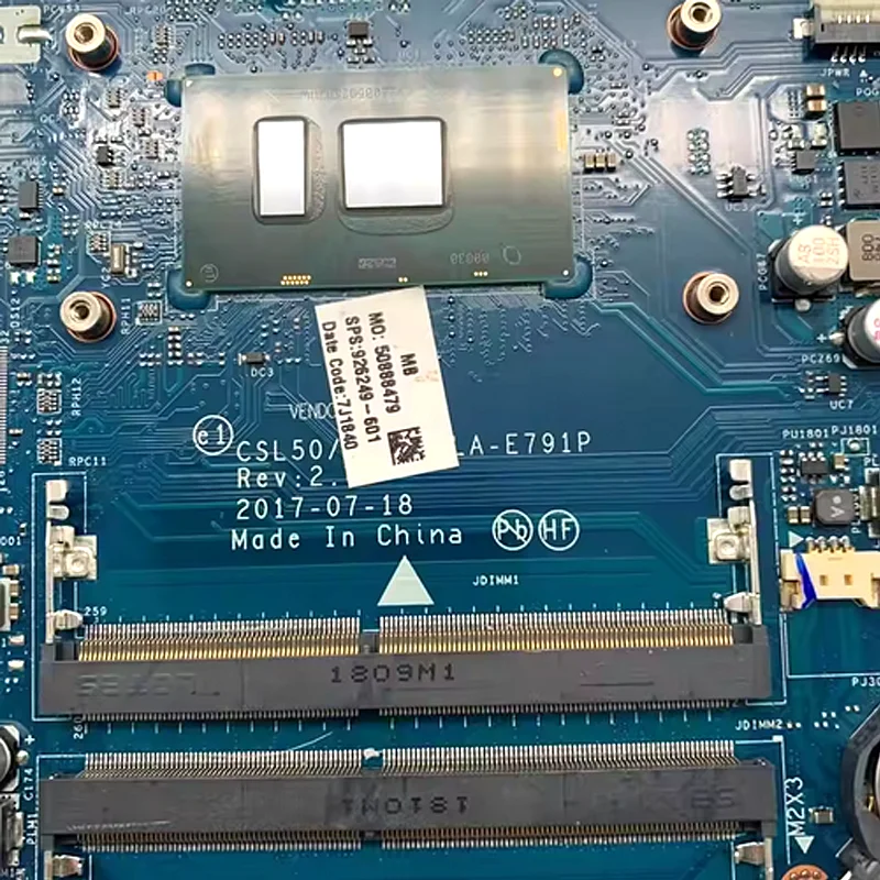 

Материнская плата для ноутбука HP 250 G6 15-BS LA-E791P LA-E801P LA-E802P с процессором I3 I5 I7 6TH/7TH/8TH UMA 100% протестировано, полностью работает