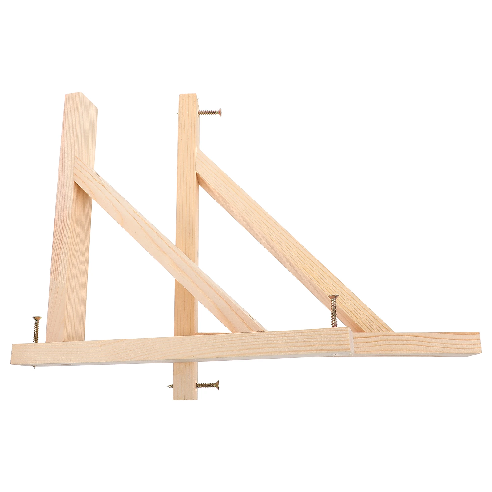 

Triangles Tripod Wooden Shelf Brackets Heavy Duty Metal Shelving Wall Mounting Bracket Stable Construction Easy Install Home