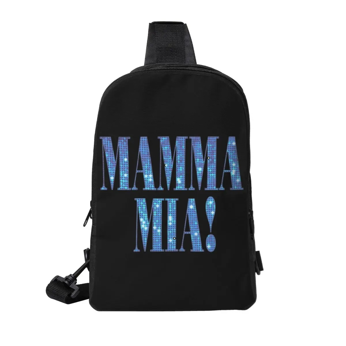 

Mamma Mia -disco Chest Bag Men Sling Crossbody Backpack Chest Bag Traveling Hiking Daypack Shoulder Bag