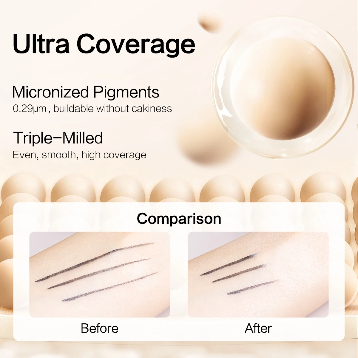 CARSLAN Full Coverage Concealer Face High Coverage Moisturizing Long Lasting Concealer For Dark Circles Blemishes Redness