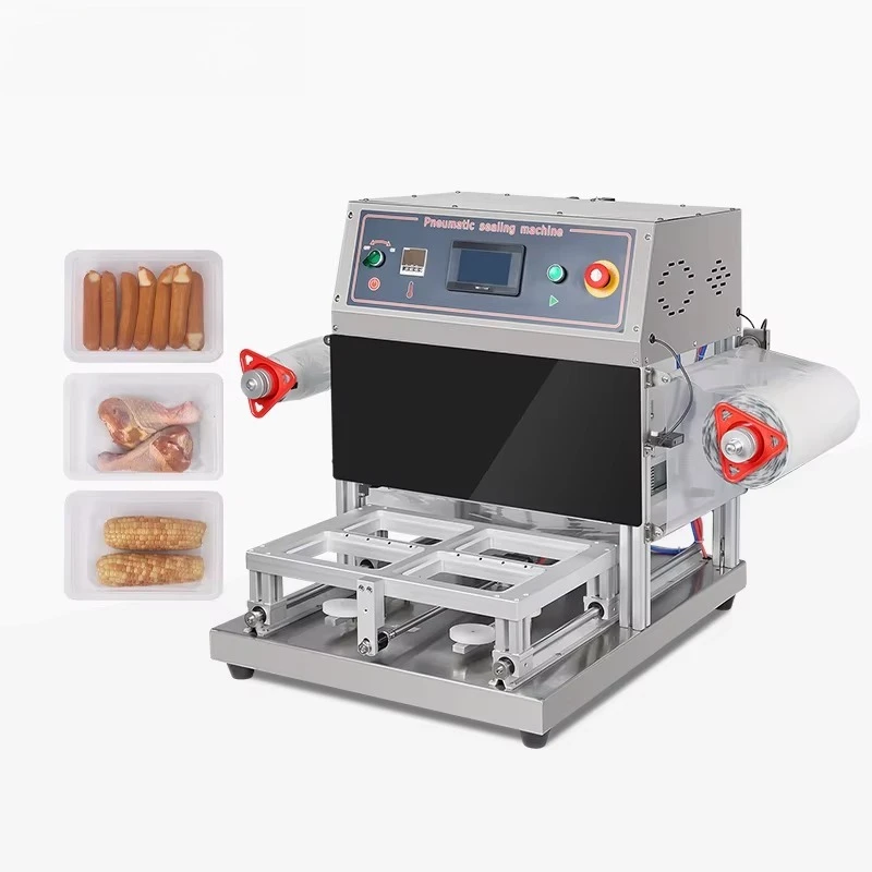 

Tabletop Plastic Tray Sealing Machine Packaging Pneumatic Sealing Machine for Home Hotel Restaurant