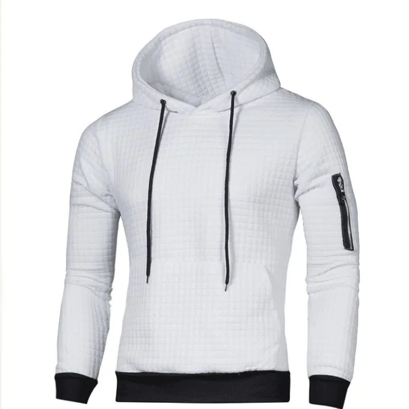 

Spring Autumn Casual Hoodies Jackets Mens Plaid Jacquard Pullover Coat Fashion Sportswear Men's Hooded Sweatshirts MY044