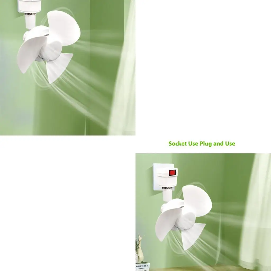휴대용 냉각 팬 5W 360도 조정 E27 실내 사무실의 천장 선풍기