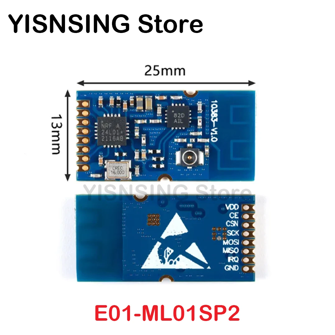 E01-ML01SP2 nRF24L01 PA LNA 2,4 ГГц 20 дБм Беспроводной модуль Wi-Fi IOT Электронные компоненты Трансивер дальнего действия 1800 м IPEX