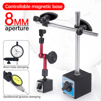 Dial Indicator Magnetic Base Holder With Adjustable Test Gauge with Convenient ON/OFF Switch Comparator Micrometer Measure Tool