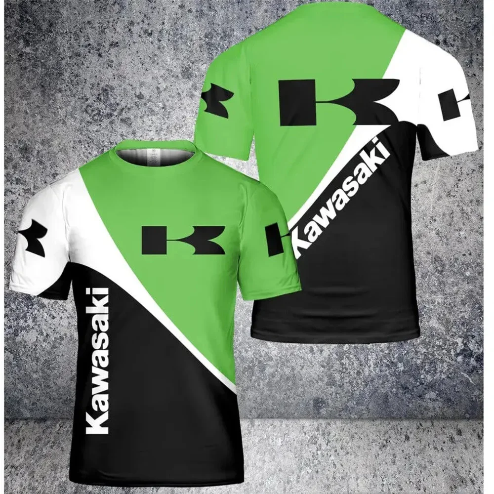 

Kawasaki motorcycle T-shirt, summer cycling casual T-shirt, quick drying sweat absorbing breathable T-shirt, men's T-shirt