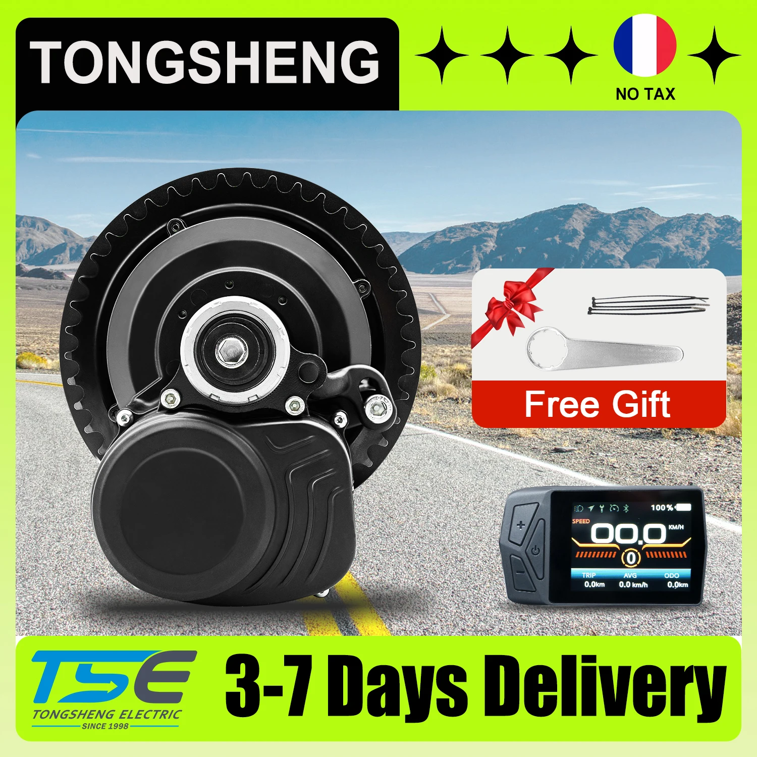 Tongsheng moteur central TSDZ2B 36V 250W 350W TSDZ8 48V 750W moteur d'entraînement central VLCD5 DFL11 Kit de Conversion de vélo électrique Ebike