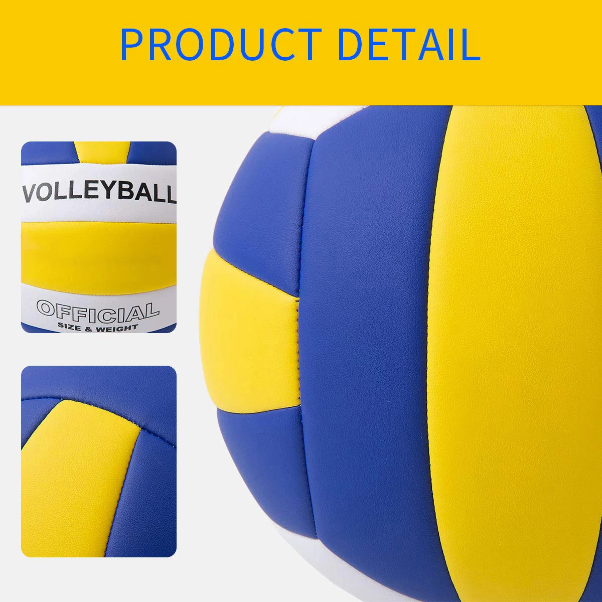 1Pc Beach Volleyball Official Size Outdoor Volleyball Thickened Surface Soft Leather in&Outdoor Volleyball for Men, Women, Adul