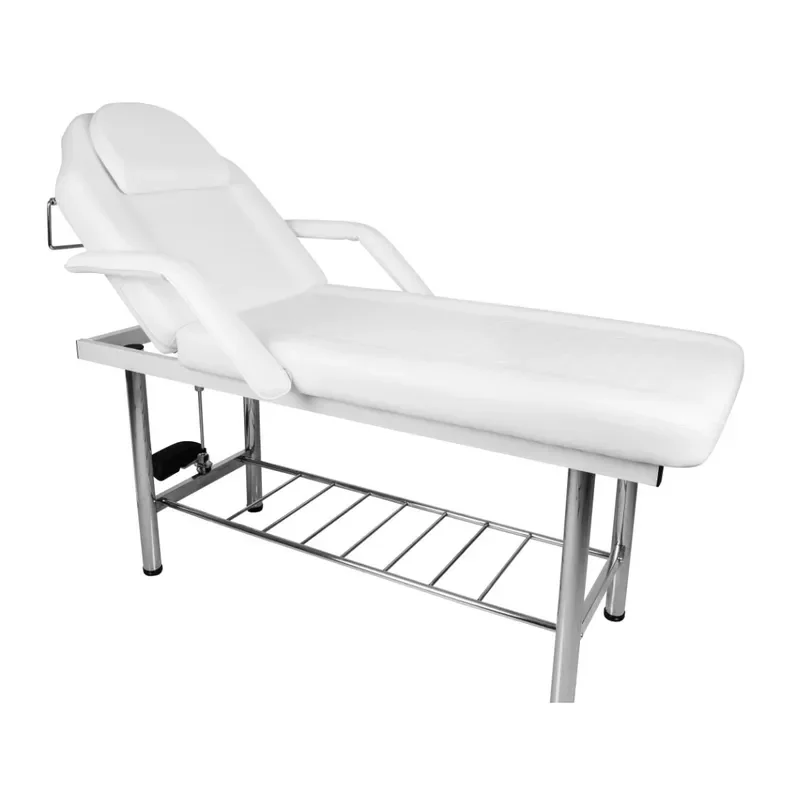 Foldable Massage Table for Spa Salon Portable Physiotherapy Bed with Embroidered Cushion Adjustable Beauty Treatment Couch