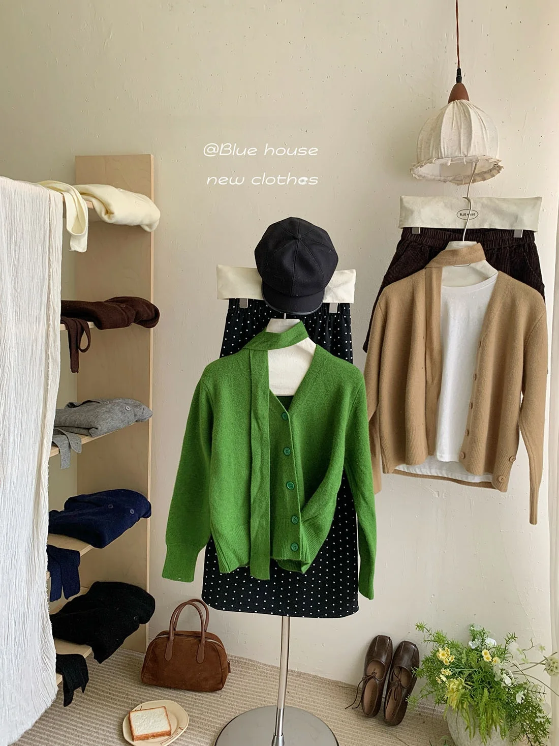 

Slim Fit V-Ne Knitted Sweater Coat Women's Autumn Winter Faion Waist-Cinching Side-Bule Long Sve Cardigan