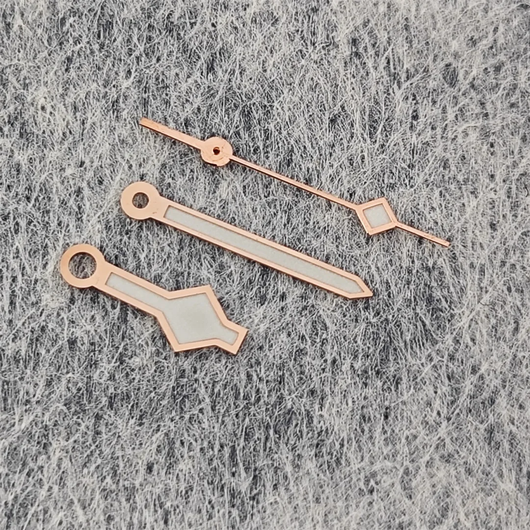 Rose Gold Watch Hands Green Luminous Watch Accessories Watches Needles for NH35/ NH36 Movement Watch Pointers Spare Parts