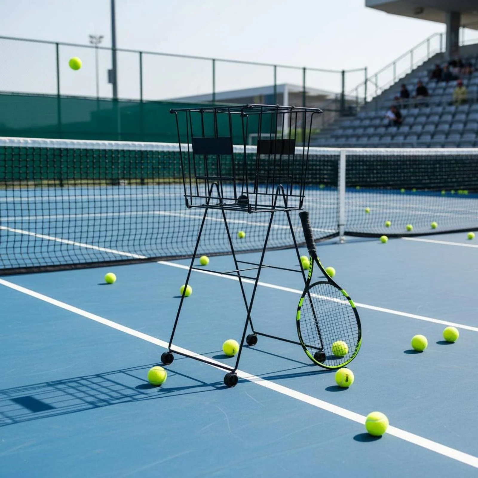 

Tennis Ball Basket Easy to Assemble Pickleball Collector
