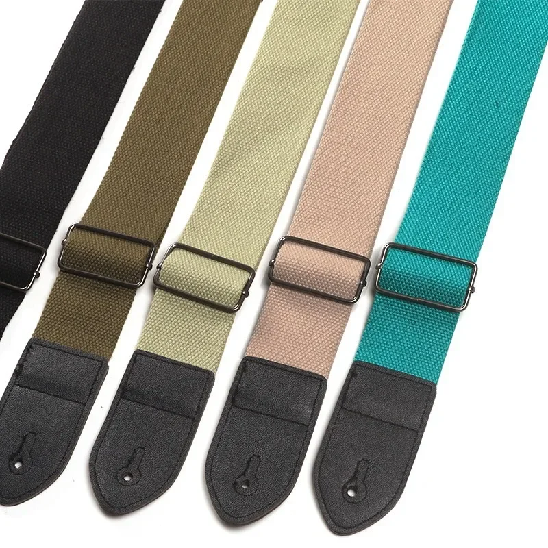 Adjustable Fashion Personalized Colorful Print Canvas Guitar Strap for Ukulele Electric Acoustic Guitar Bass Guitar Accessories