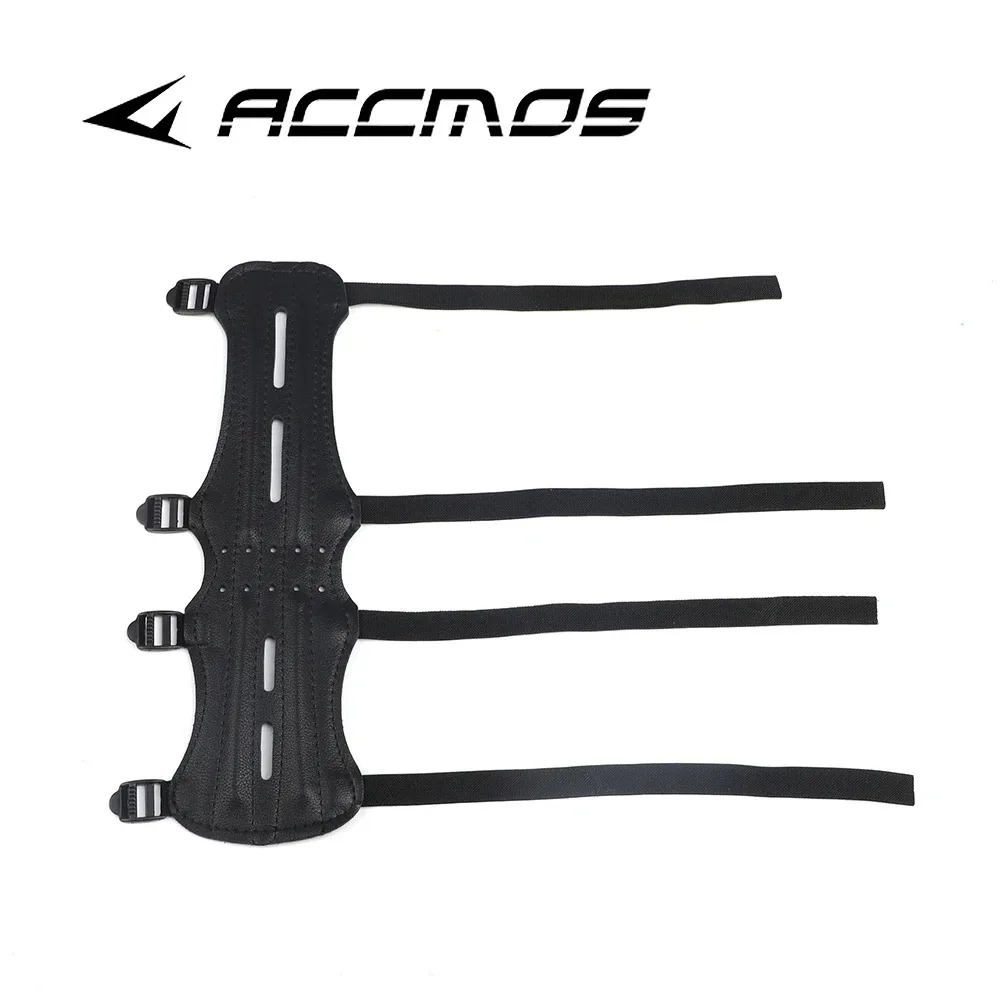 

Удлиненная кожаная защита для стрельбы из лука, защита для предплечья, безопасная регулируемая защита для охоты, стрельбы из лука, тренировочные аксессуары для стрел