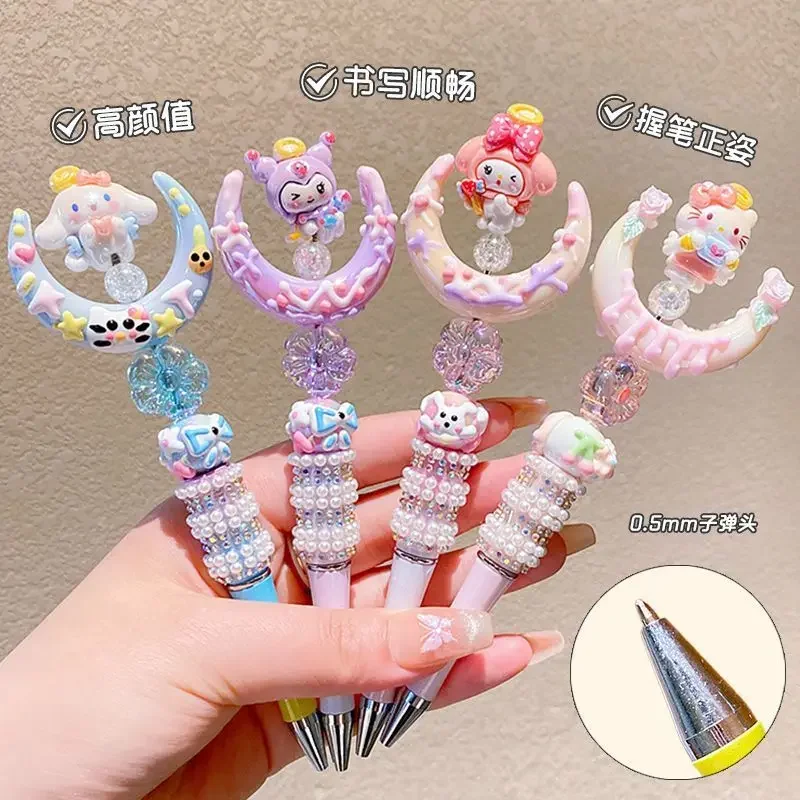 New Sanrio Gel Pen Kuromi Hello Kitty My Melody Heavy Industry Exquisite Pen High-Looking Cute Cartoon Student Crystal Love Gift