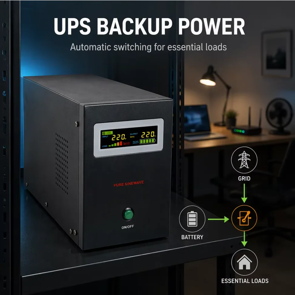 Power Supply - อินเวอร์เตอร์พลังงานแสงอาทิตย์แบบคลื่นไซน์บริสุทธิ์ 1500 วัตต์ ระบบออฟกริด ไฮบริด พร้อมฟังก์ชันชาร์จไฟจากกริดและระบบ