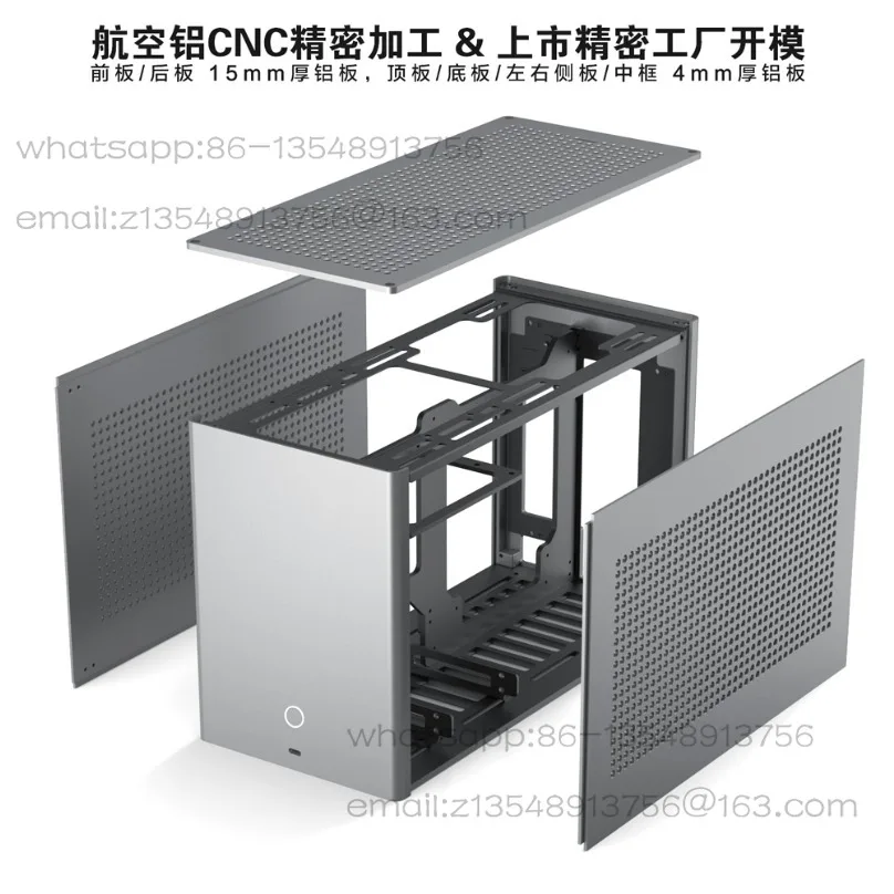 

Мини-шасси A4Pro ITX из алюминиевого сплава с ЧПУ поддерживает 280 водяным охлаждением, видеокарта с 2 слотами в стандарте