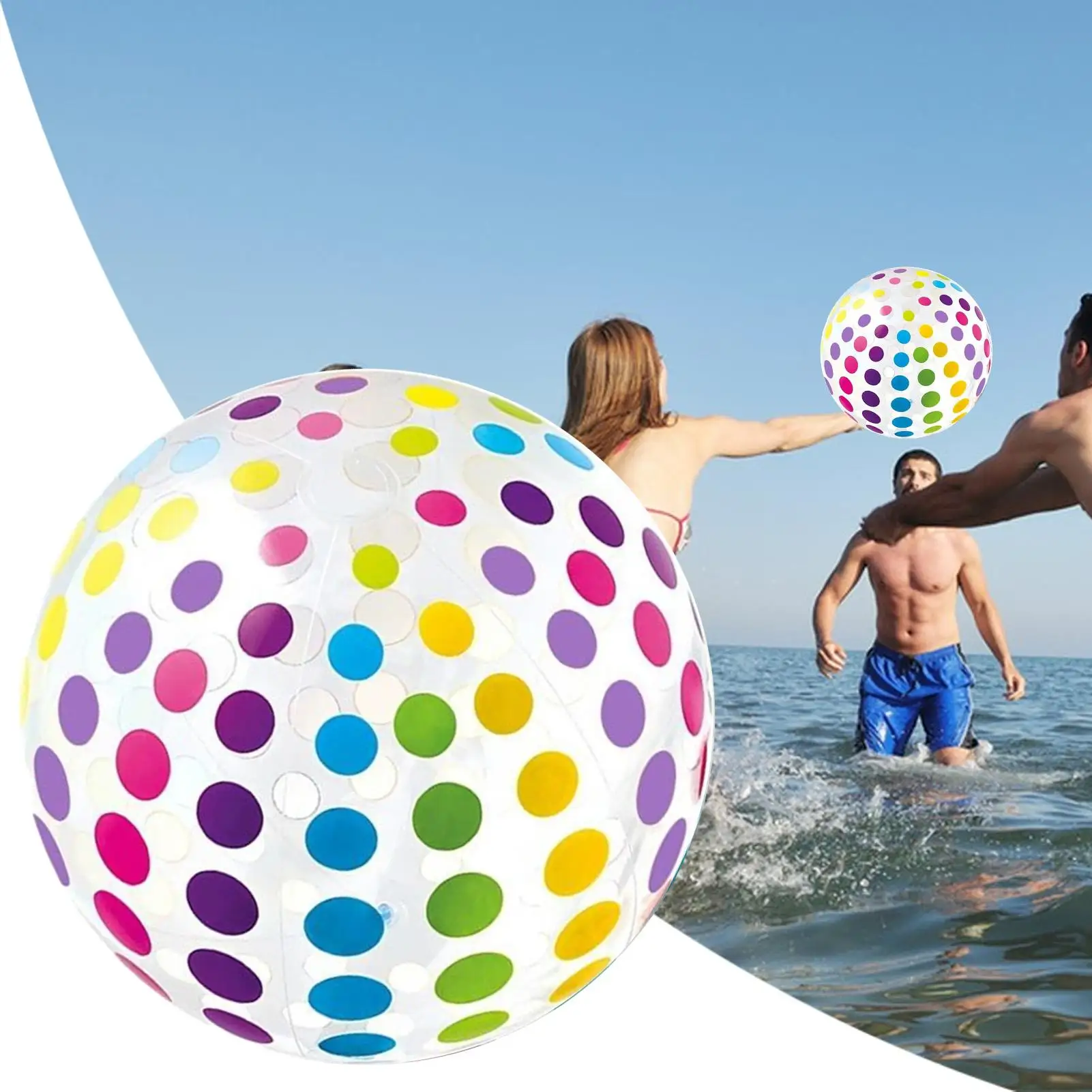 Bolas de praia para crianças adolescente exercício brinquedo inflável resistente ao desgaste portátil 16 Polegada bola de praia para equipe esportes festa piscina