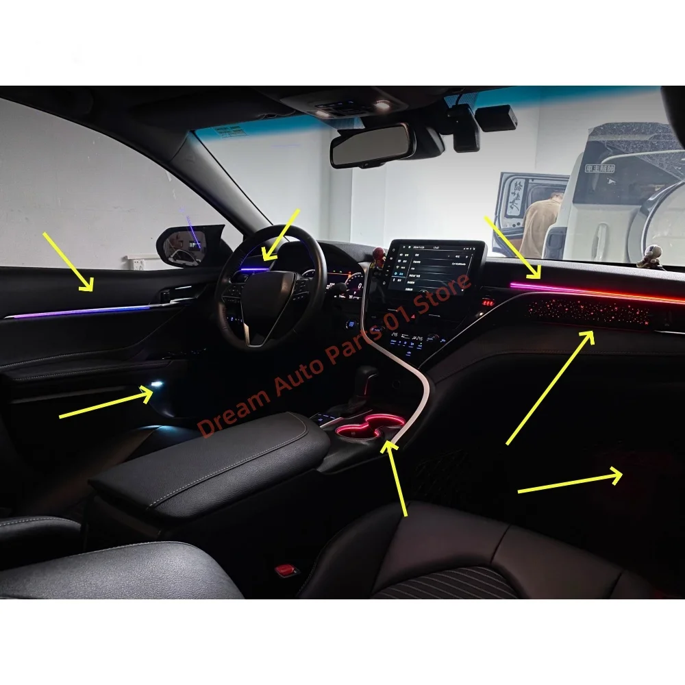 LED Atmosphere Light for Toyota 8th generation Camry Star trim panel Automotive Interior Modification new Dynamic Ambient Light