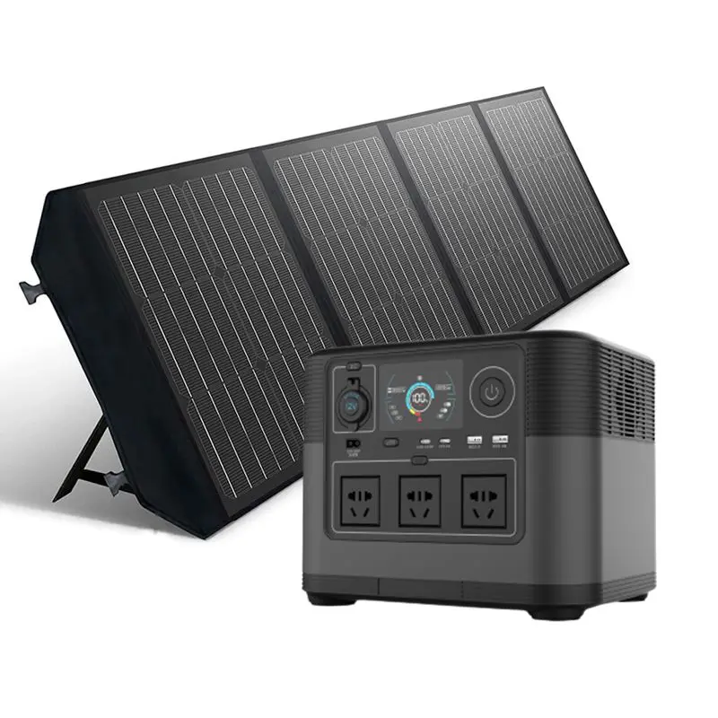 

【Hot】Wholesale 1200W Camping Portable Power Station 1kwh 1008wh 1000w Outdoor Backup Solar Power Generator with Foldable Solar P