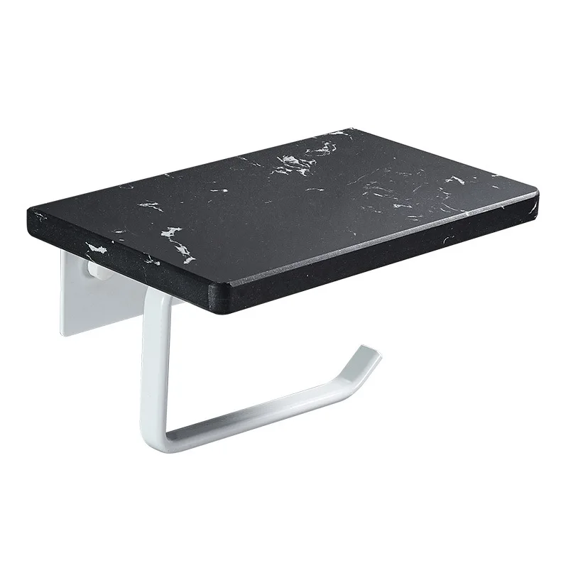 

Stainless steel toilet paper holder Marble tissue holder Storage rack