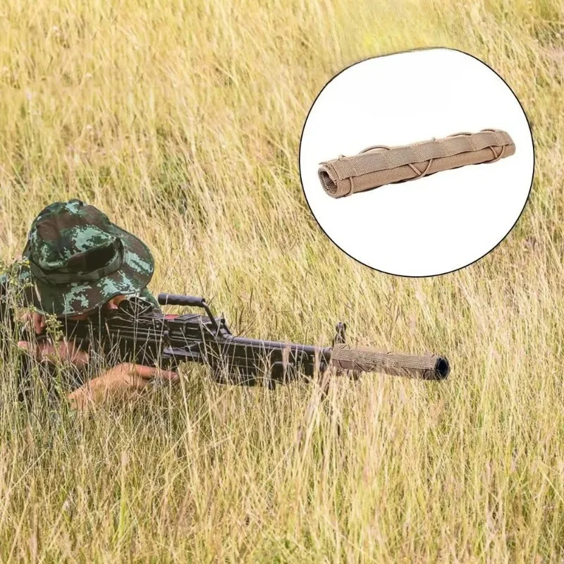 

Camouflage Airsoft Suppressor Cover 1000D Protector Case for Sniper Hunting Shooting 1PC