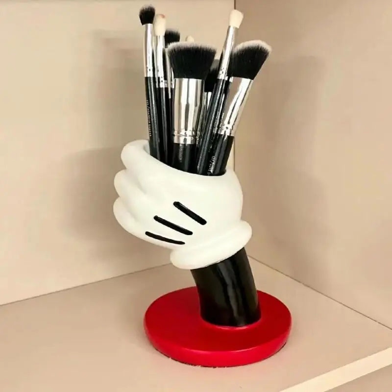 Disney Mickey Mouse Creative Design Cute Plastic Pen Holder Storage Gloves Vase Desktop Ornament Couple Christmas Halloween Gift