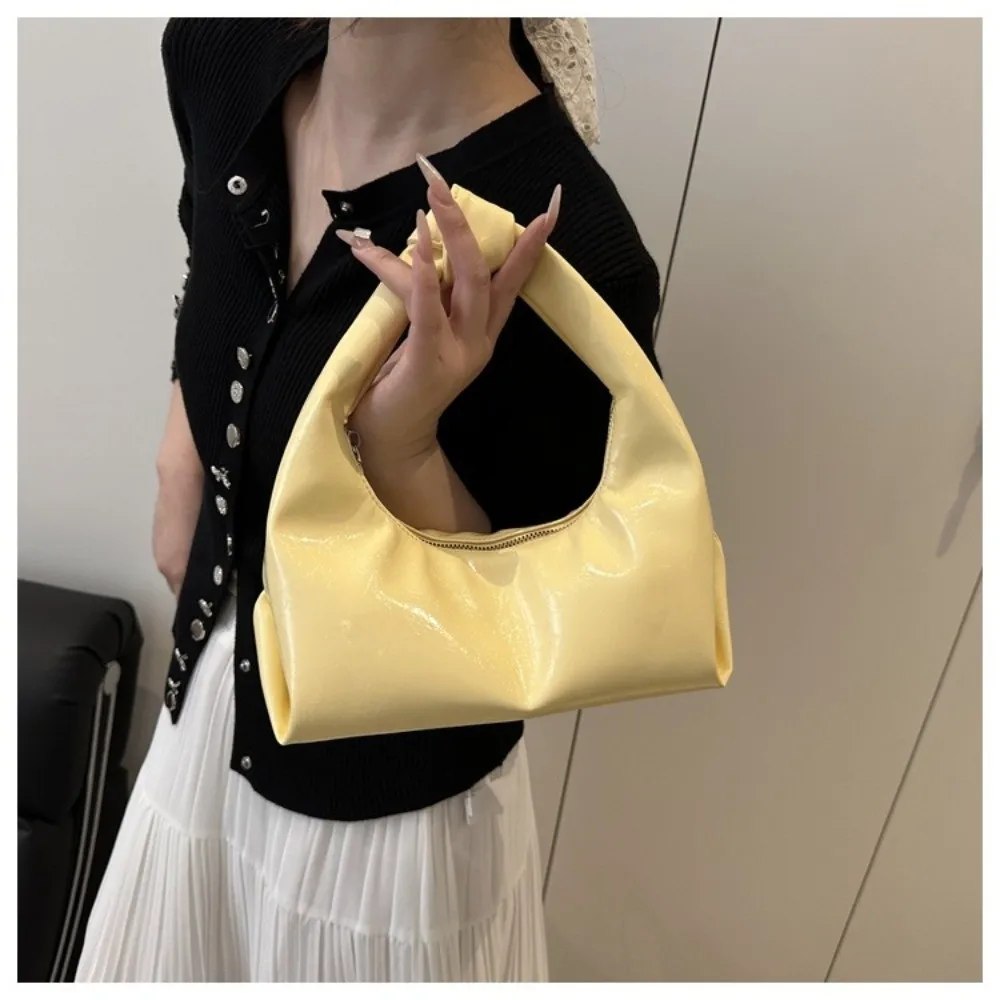 Trendige Vintage-Clutch-Taschen, Schultertaschen aus PU-Leder in Unifarben, luxuriöse Tragetaschen für Damen – Detail 13
