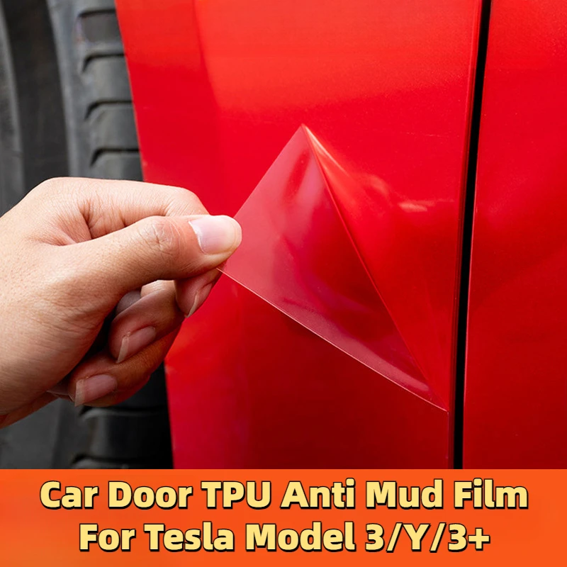 

TPU Transparent Film for Tesla Model 3/Y/3+ Front Rear Door Extended Car Body Protective Film Invisible Car Clothing Set 2024