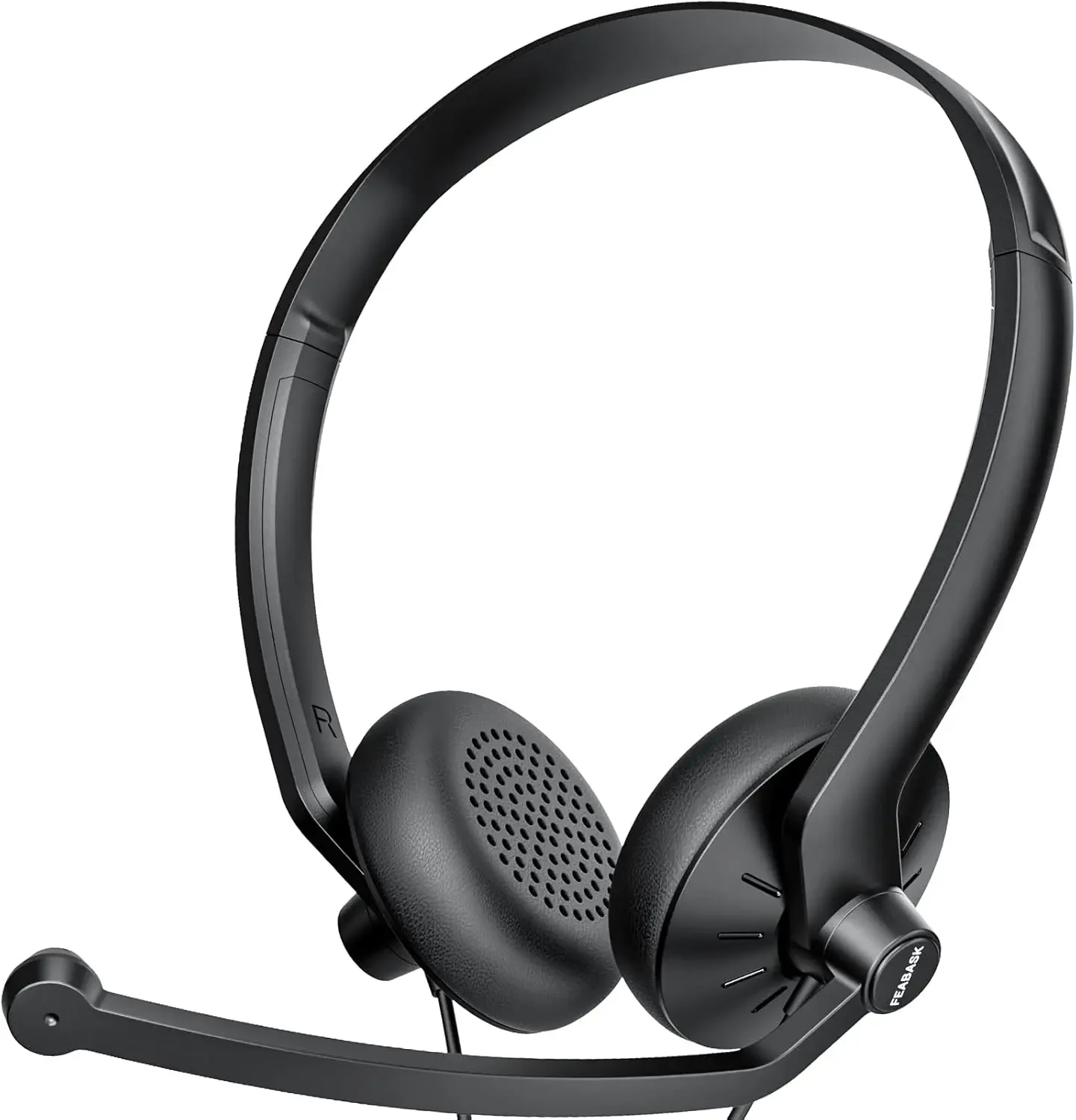FEABASK EH07 USB-Headset mit Mikrofon für PC, Laptop, kabelgebundene Computer-Kopfhörer, Geräuschunterdrückung, für Home Office, Online-Stummschaltung – Detail 4