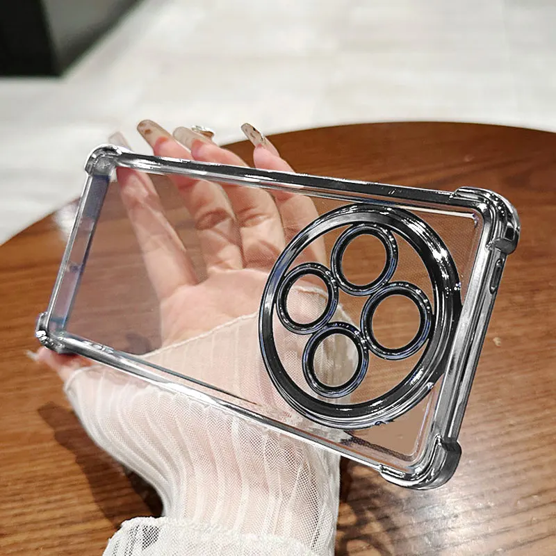 Casing Redmi14C Penutup Ponsel Armor Transparan Tahan Benturan untuk Xiaomi Redmi 14C 4G A3 A3X POCO C75 X7 X4 Pro Casing Asli Coque