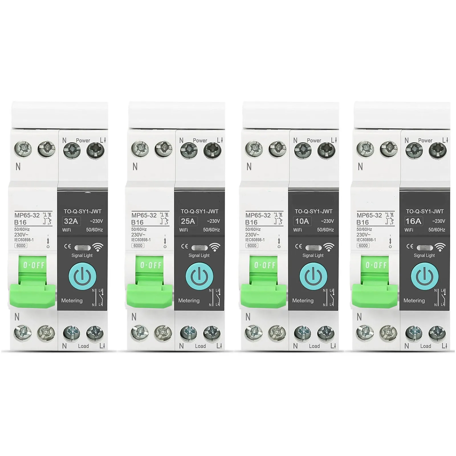 Smart Circuit Breaker Switch Smart Electricity Meter Smart Timer Switch Four Different Timer Modes Voice Control Function