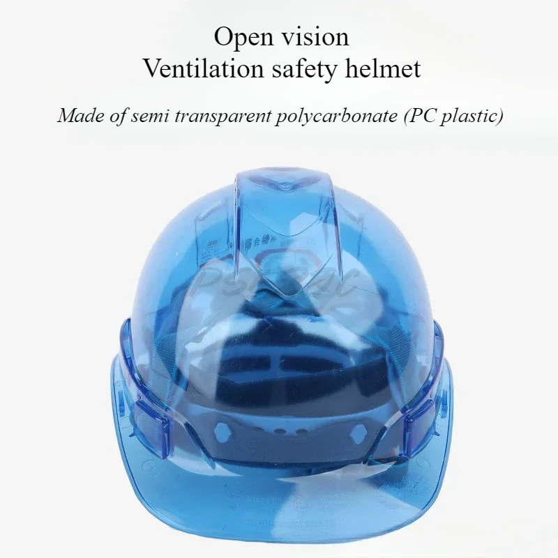 Transparent Safety Helmet Structure Climbing High-altitude Workers Anti Smashing and Sun Protection Outdoor Work Safety Helmet