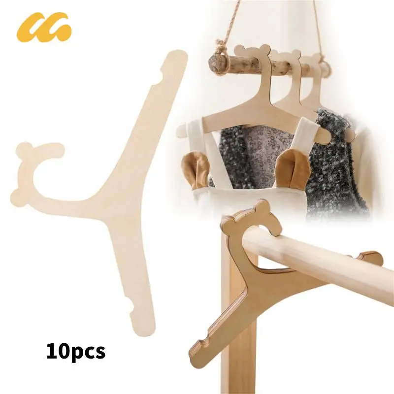 5/10pcs Baby Wooden Clothes Hanger Baby Creative Small Hanger Rack Home Girls Princess Room Nursery Decor For Kids Presents