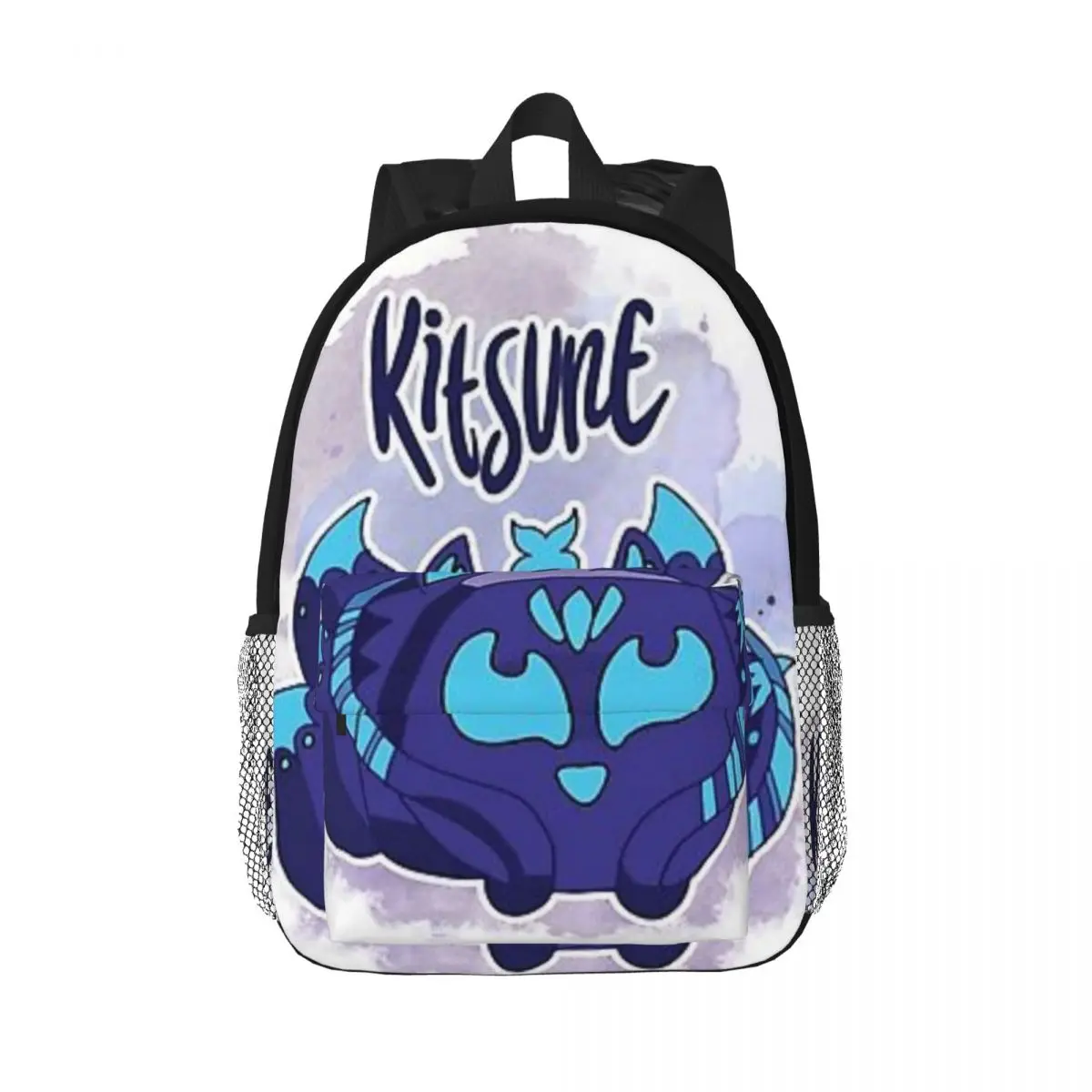 Kitsune - Blox Fruits Mochilas Niños Niñas Mochila Niños Mochilas Escolares Mochila para computadora portátil de Dibujos Animados Bolso de Hombro