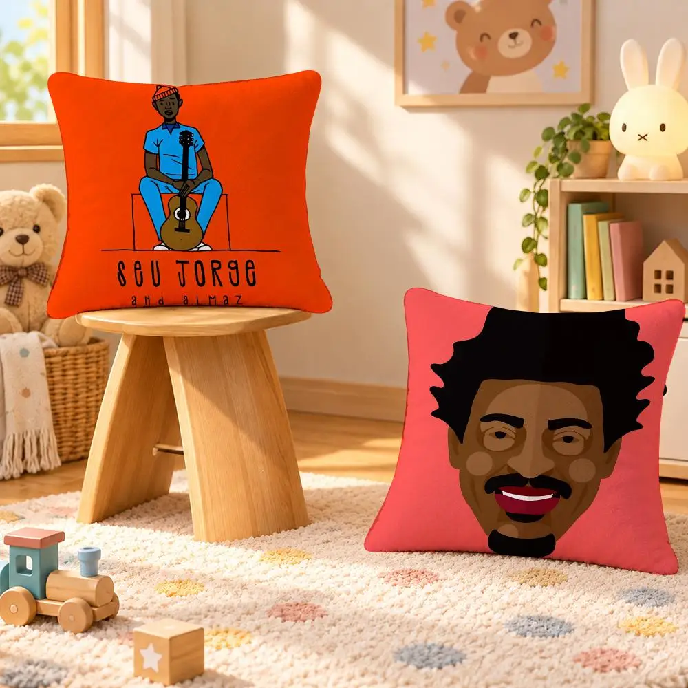 Singer Seu Jorge Brazilian Soul Cushion Cover Personalized Decorative Living Room Home Sofa Bedroom Office Car Decor