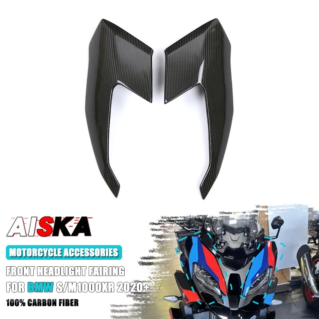 

For BMW S1000XR 2020-2026 M1000XR 2024-2026 100% Carbon Fiber Motorcycle Front Headlight Upper Fairing Accessories