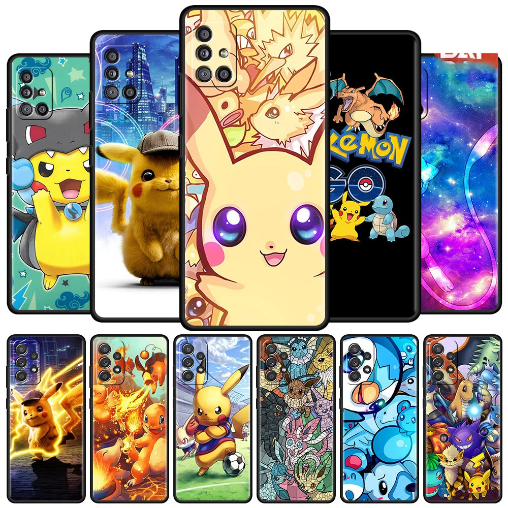 Anime Pokemon Pikachu Case For Samsung Galaxy A52 A12 A51 A32 A21s A71 A22 A13 A53 A23 A54 A34 A33 A25 A14 Soft Phone Cover