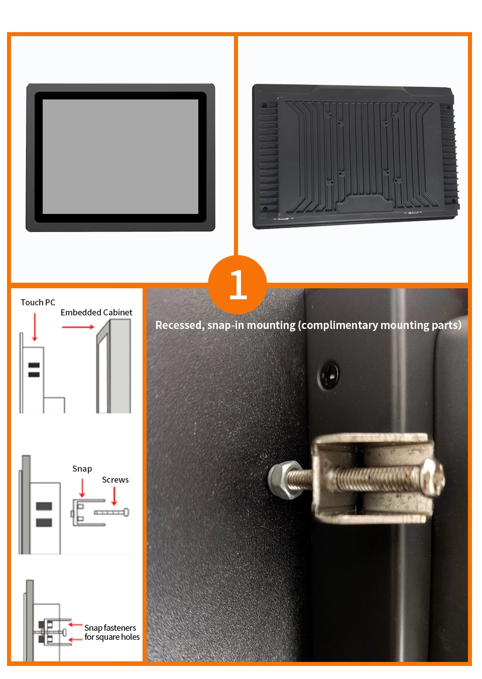 15 Zoll Industrie-Touchpanel-PC IP65 Wasserdicht I5-6200U 8 + 128G Win11 Berührbarer Computer Eingebetteter Touchscreen – Detail 9