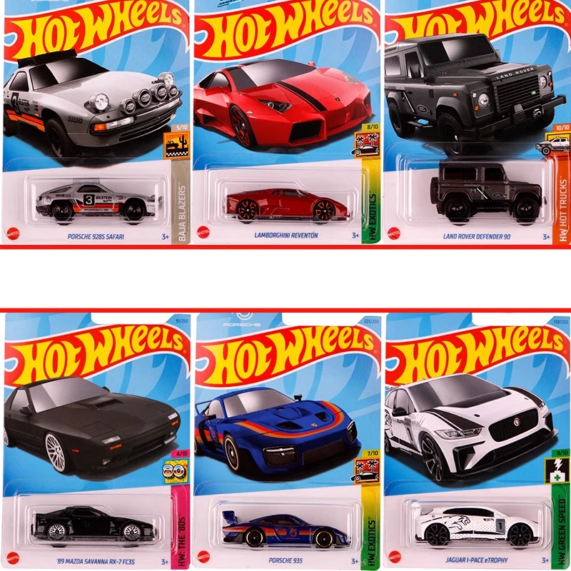 Original Hot Wheels Car 23N Case Boys Toys for Children Diecast 1/64 Coche Bugatti Bdlide Corvette Porsche 935 Lamborghini Gift