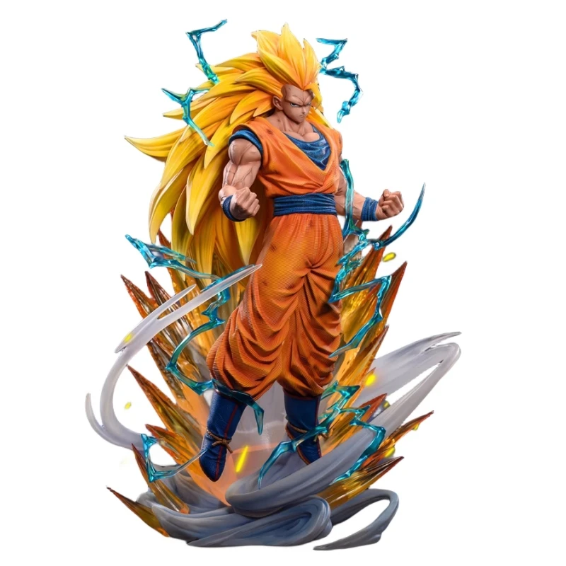 

35Cm Resin Gk Vv Studio Dragon Ball Z Super Saiyan Son Goku Anime Action Figure Statue Ornament Model Garage Kit Doll Toys Gift